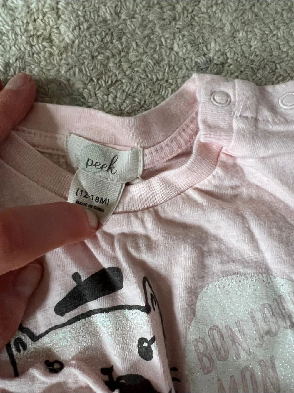 Peek Pink and Cream Cat Graphic Long-Sleeve Set